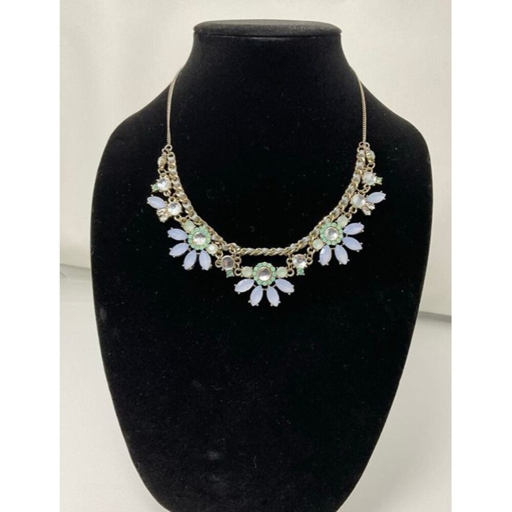 Lauren Conrad Lavender and Teal Silver Tone Necklace